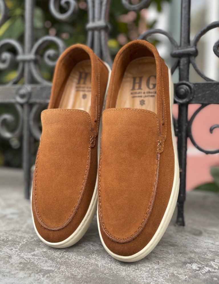 Huxley and Grace ανδρικά ταμπά δερμάτινα μοκασίνια HG174192T φωτογραφία